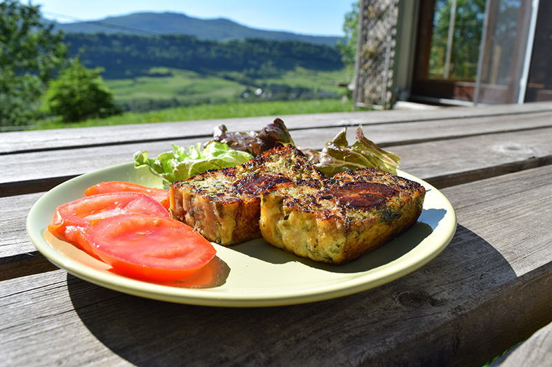 recette - pounti - gite du puy mary