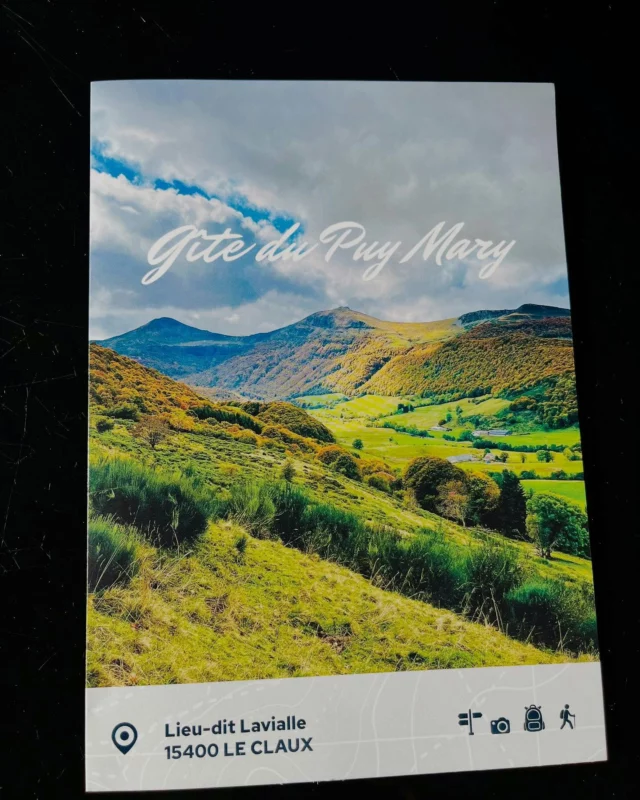 ✨ Nouveauté au gîte du Puy Mary ! ✨ Nos tout nouveaux flyers viennent d’arriver, et ils sont magnifiques ! Venez les découvrir et plongez dans l’expérience unique de notre gîte au cœur du Cantal. 🌿🏔 Qui veut le sien ? 😉📩 #GîteDuPuyMary #Nouveauté #VoyageAuCœurDuCantal #NatureEtAuthenticité #gitepuymary #gitedupuymary #puymary #cantal #cantalauvergne #leclaux #leclauxpuymary #gr400 #gtva #gr4 #randonnée #gitedetape #gitecantal #giterandonneurs